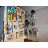 A collection of boxed Corgi Die-cast buses, coaches and commercials.