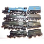 Four 00 gauge plastic bodied steam outline tender engines, play worn.
