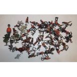 Miscellaneous lead figures, military and farm.