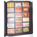 A collection of Matchbox tops, laid down in an album.