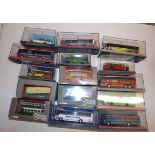 Fifteen Corgi original Omnibus die-cast each boxed.