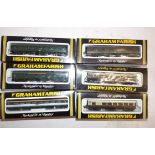 Six Graham Farish 'N' gauge carriages, each boxed.