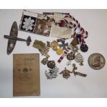 WWI Iron Cross, damaged, British Badges etc.