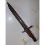 A Canadian Ross 1910 Mk.2. bayonet, 10" blade, no sleeve.