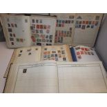 An early leather bound sparcely filled stamp album but includes a damaged 1d Black,