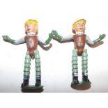 A scarce pair of Bill and Ben lead figures by Sacul playworn.
