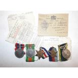 Territorial efficient medal to 2082148 GNR. S.A.W. Bigmore R.A.