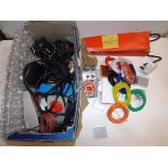 A box of railway controllers etc.