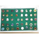 A collection of approximately 210 bowling badges including Jubilee and tourist,