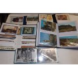 Five modern albums containing early to modern postcards, many comic.