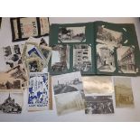 An Edwardian album containing approximately 100 postcards,