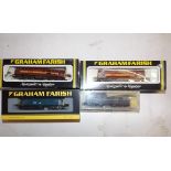 'N' gauge, three Graham Farish diesel locomotives and a Lima diesel locomotive each boxed.