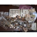 World coins and banknotes including British copper.
