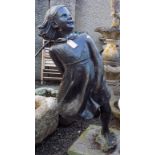 A resin figure of The Dancing Girl by Vanessa Marston, Barnstaple, on a composition base,