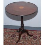 A George III mahogany tripod table,