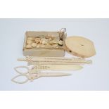 Miniature ivory novelties etc.