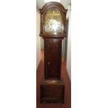 A mahogany eight day longcase clock signed R.