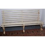 A Lords Cricket Ground bench, inscribed 'Lords 1984 Grandstand Balcony',