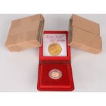 A gold proof 1980 half-sovereign. Original packaging.