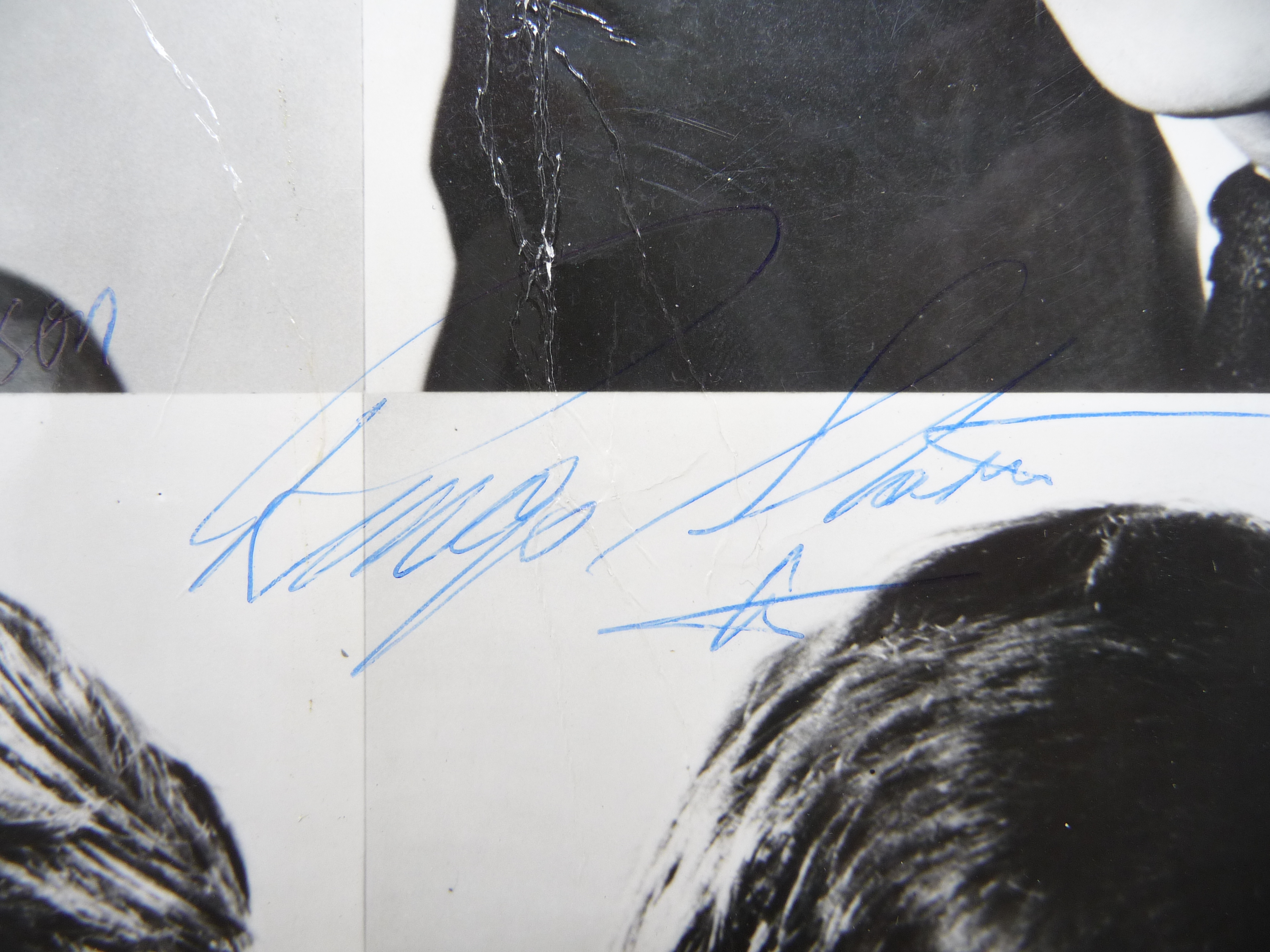 A Beatles signed photograph inscribed 'To Elaine' with the signatures of Ringo Starr, - Image 4 of 5