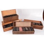 Four boxes of miscellaneous photographic magic lantern slides,