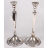 A pair of Israeli silver candlesticks 380gm.