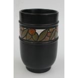 A Poole pottery Olympus pattern vase, with a horizontal band of fruit decoration, height 16cm,