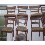 A set of six mahogany dining chairs, early 19th century,