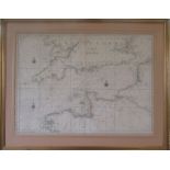 A hand coloured engraved map, entitled 'Carte de la Manche', size of map 59.7 x 82cm.