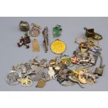 Gold and silver charms etc.