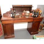An early Victorian mahogany pedestal sideboard,
