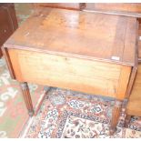 An oak drop leaf campaign desk, 19th century,