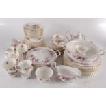 A Royal Albert Bone China 'Lavender Rose' pattern dinner service, 72 pieces in total.