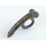 A Roman bronze fertility symbol circa 100AD, 3.2cm.