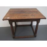 An oak side table, 17th century,