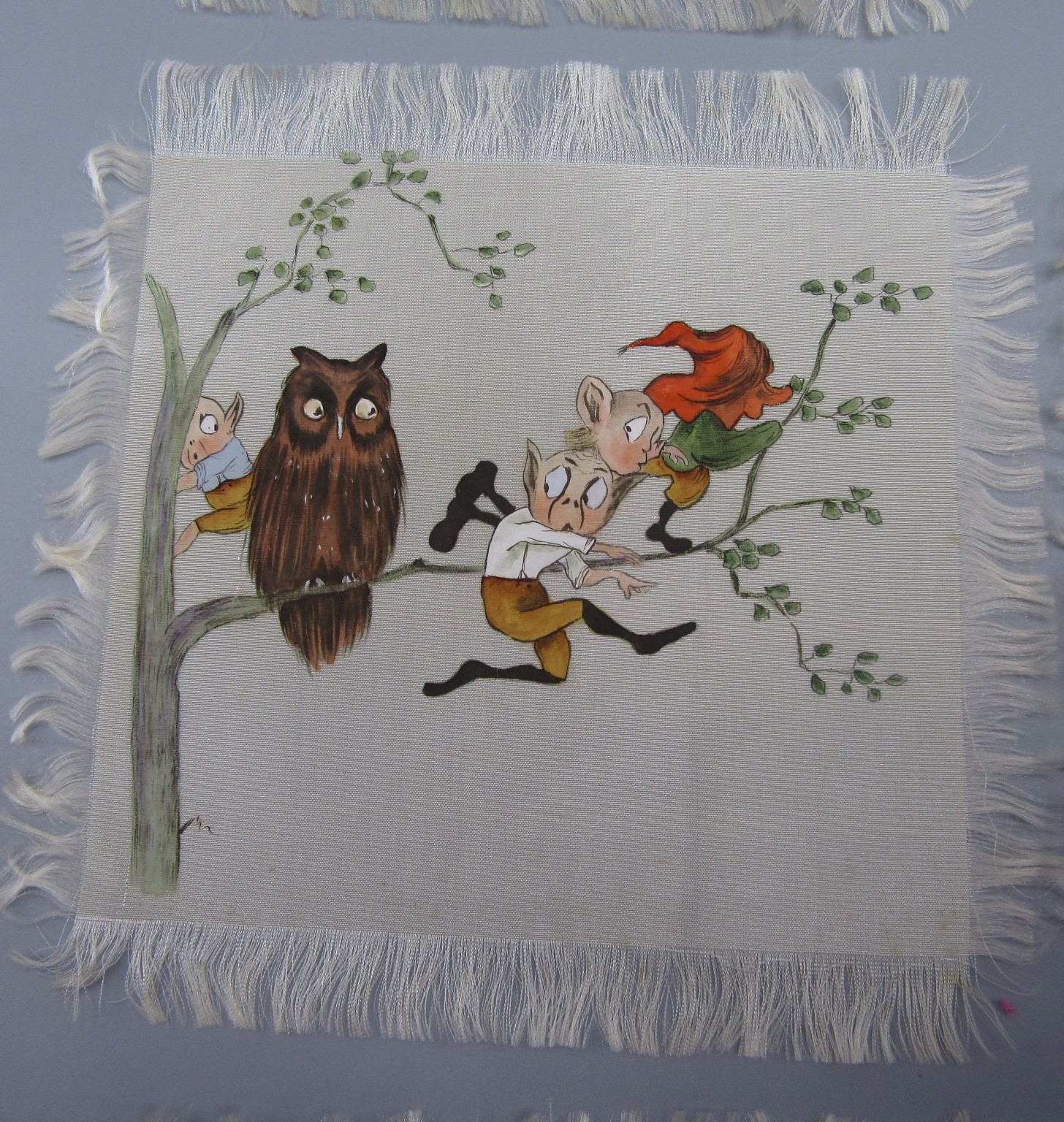 A selection of square hand painted silks, - Image 8 of 9