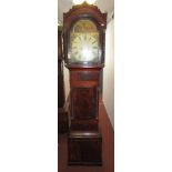 An inlaid eight day mahogany longcase clock signed T.H.