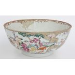 A Chinese porcelain famille rose bowl, late 18th/early 19th century,
