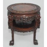 A Chinese hardwood jardinere stand, late 19th/early 20th century,