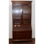 A mahogany bureau bookcase, early 20th century,