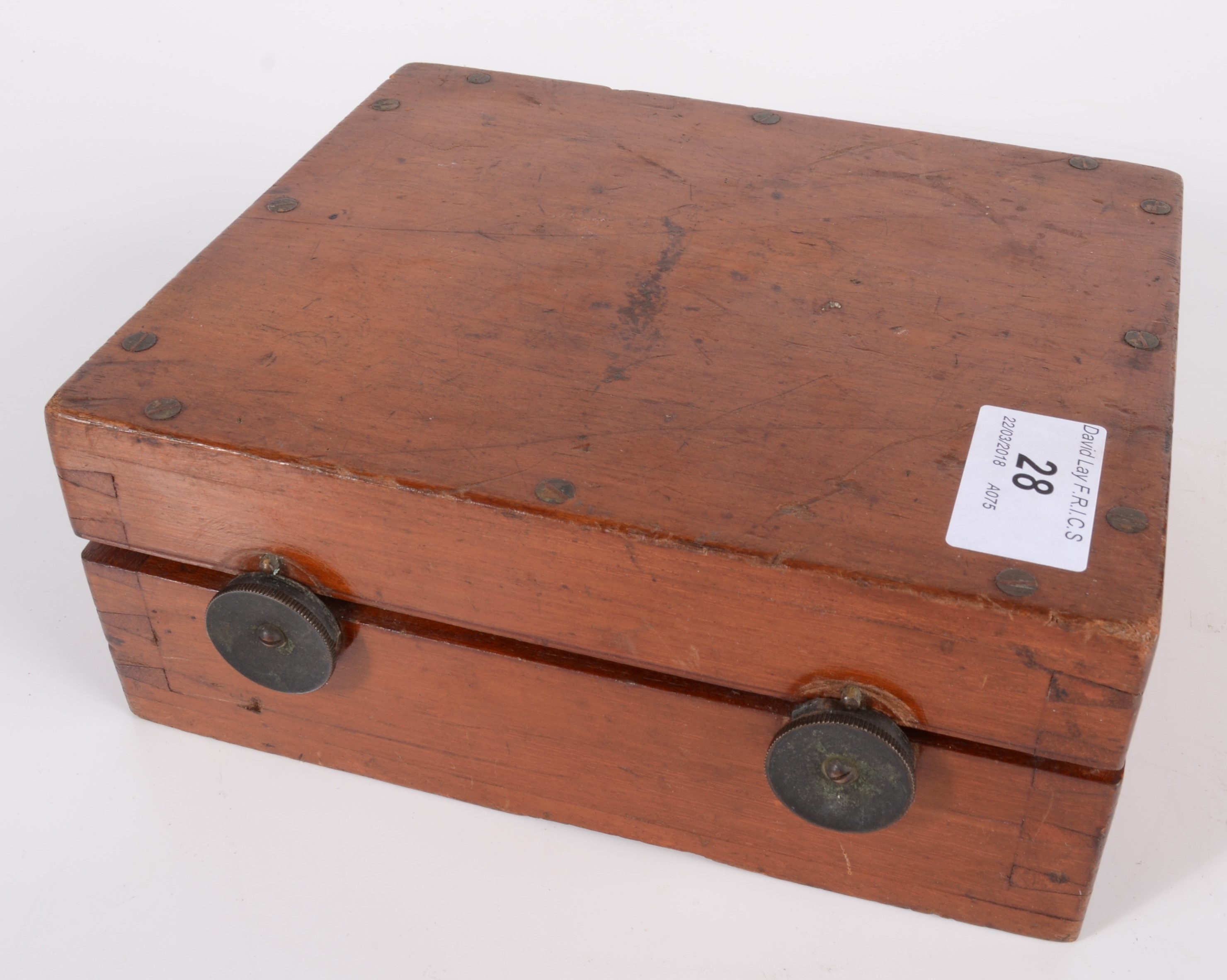 The Paget Angle Sextant, No 574, W. Hughes & Son Ltd, London, in a mahogany case, 18.5 x 15.5cm. - Image 2 of 2