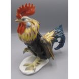 A Rosenthal porcelain model of a cockerel, height 16cm, length 19.5cm.