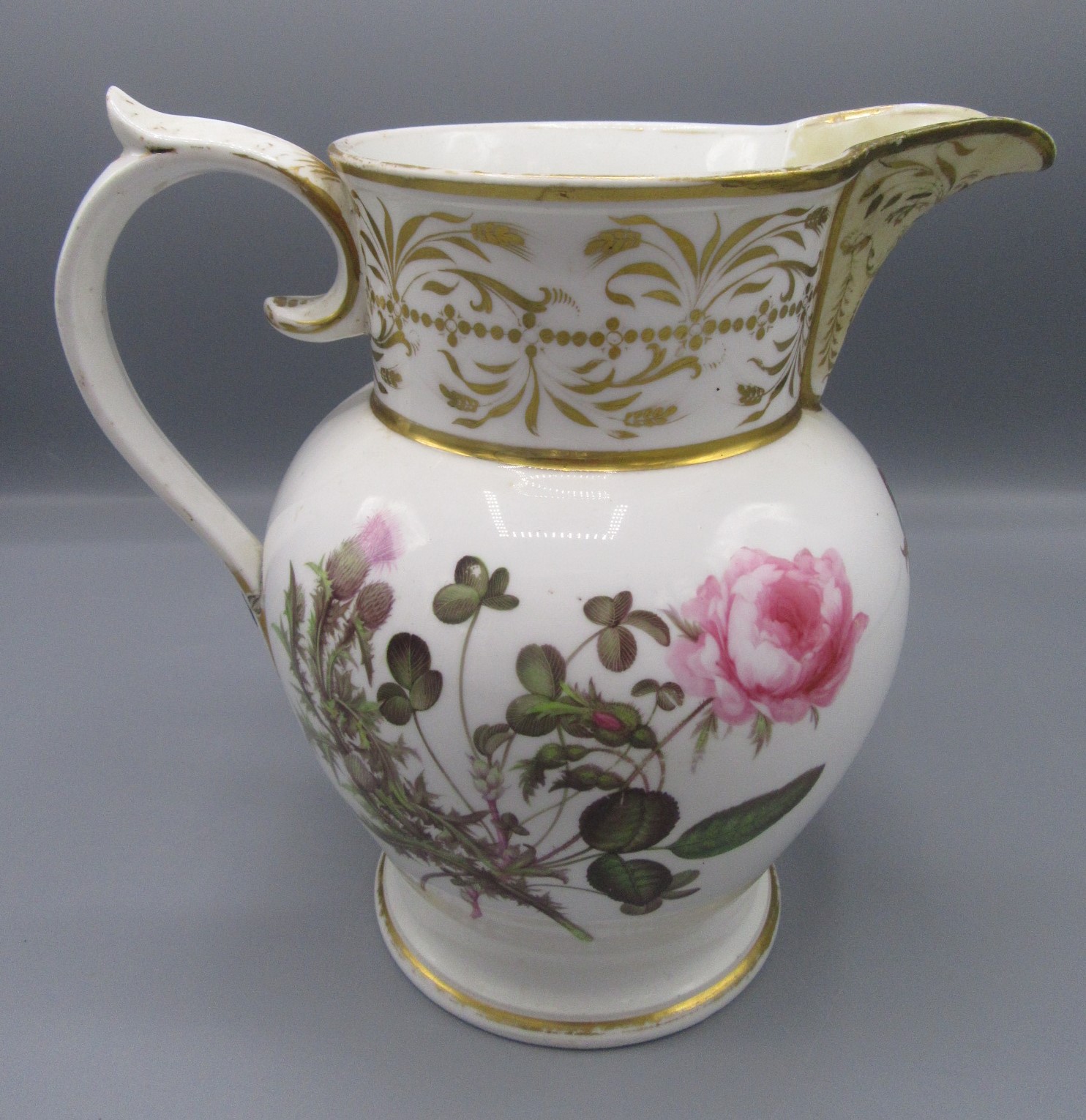 An English porcelain jug, late 18th/early 19th century, inscribed 'United Society of Plasterers, - Image 4 of 12