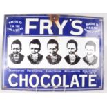 A Fry's Chocolate 'five boys' enamel sign', 37.5 x 51cm.