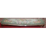 A Victorian walnut long footstool,