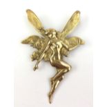 A high purity gold Art Nouveau brooch, 12.65g.