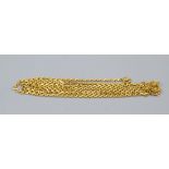 A high purity Chinese gold chain with S hook, 4g.