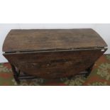 An oak gateleg dining table, 17th century,