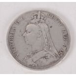 A Victorian silver crown 1890, fine.