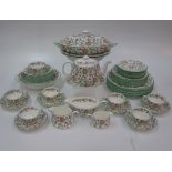 A Minton Haddon Hall bone china fifty four piece part dinner and tea service, comprising a tureen,